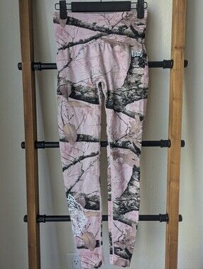 Darc Sport Women's Pink Camo Mauve Woodland Leggings - Size S